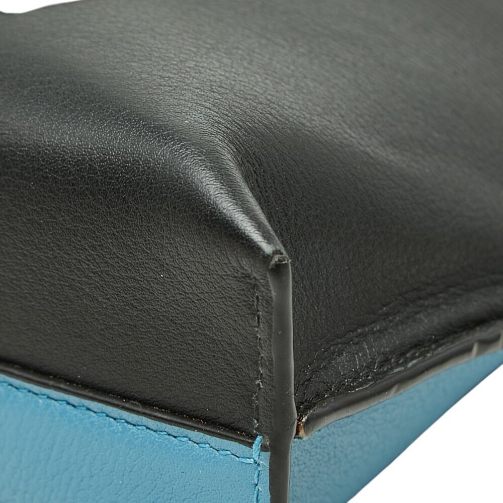 Loewe Anagram T Pouch Cowboy Clutch Bag Second Blue White Black Leather Women... - Picture 4 of 10